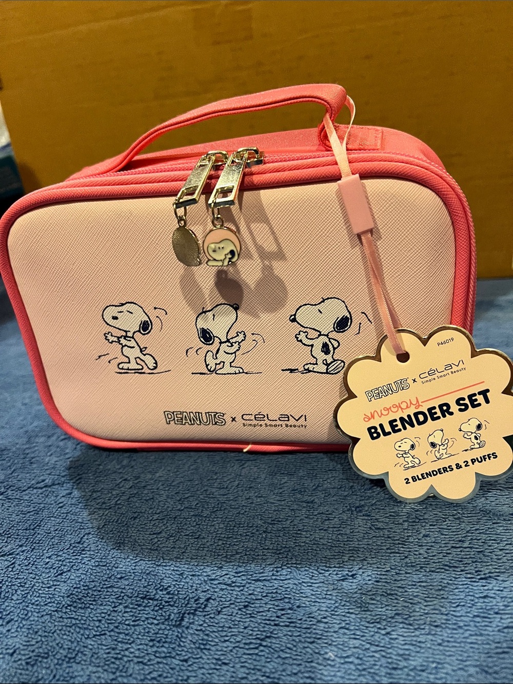 Peanuts x Celavi Snoopy Pink Cosmetic Bag